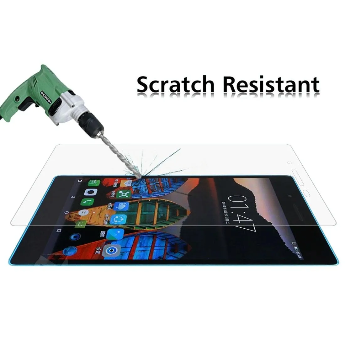 100-Pack Tempered Glass Screen Protector For Lenovo Tab3 7 Essential / 710F - 0.3Mm 9H Hardness