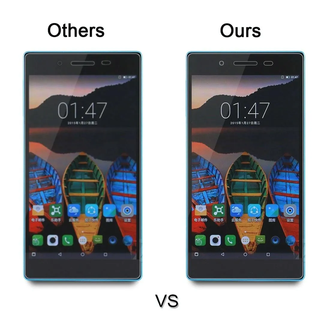 100-Pack Tempered Glass Screen Protector For Lenovo Tab3 7 Essential / 710F - 0.3Mm 9H Hardness
