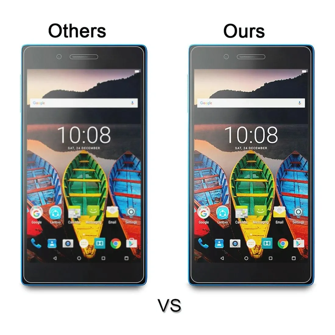 100-Pack Tempered Glass Screen Protector For Lenovo Tab3 730M - 0.3Mm 9H Hardness