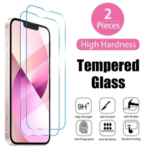 2PCS Tempered Glass for iPhone 11 12 13 14 Pro XR X XS Max Screen Protector for iPhone 14 12 Pro Max Mini 7 8 6 6S Plus SE Glass