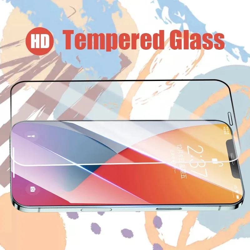 2PCS Tempered Glass for iPhone 11 12 13 14 Pro XR X XS Max Screen Protector for iPhone 14 12 Pro Max Mini 7 8 6 6S Plus SE Glass