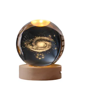 3D Galaxy Crystal Ball Lamp