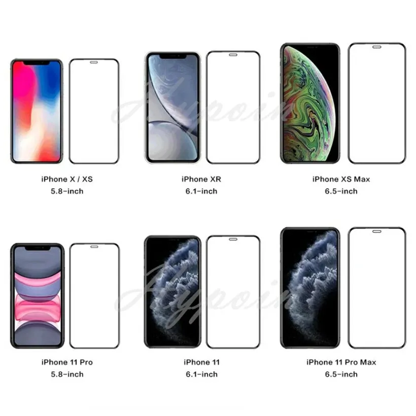 9D Full Cover Protective Glass For iphone 12 X XS XR 6 6S 7 8 Plus Tempered Film Iphone 14 11 13 Pro Max Screen Protector Glass