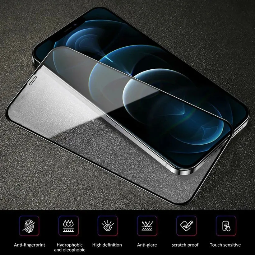 9D Full Cover Protective Glass For iphone 12 X XS XR 6 6S 7 8 Plus Tempered Film Iphone 14 11 13 Pro Max Screen Protector Glass