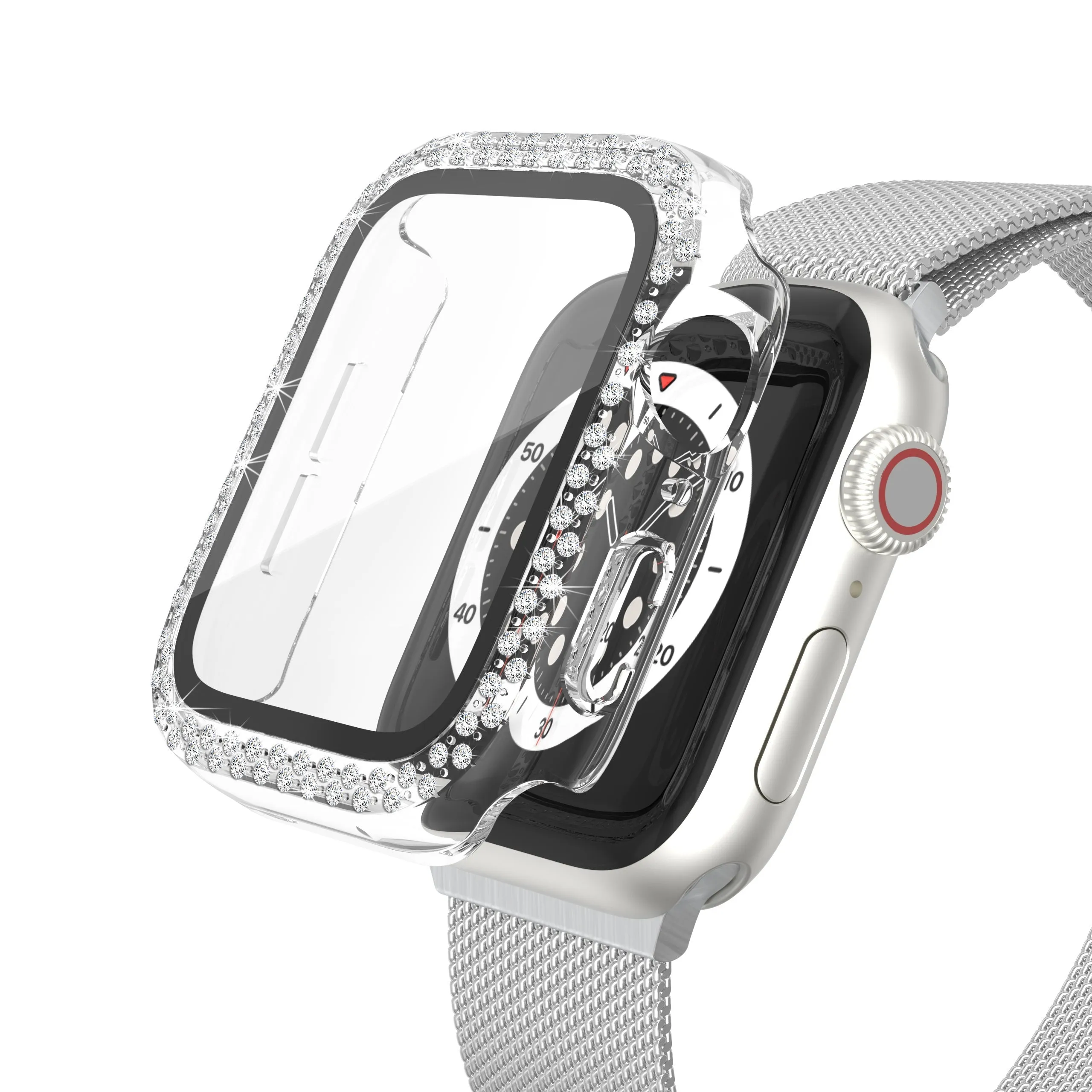 Bling Bumper Case with Screen Protector for Apple Watch 45mm-Assorted Colors