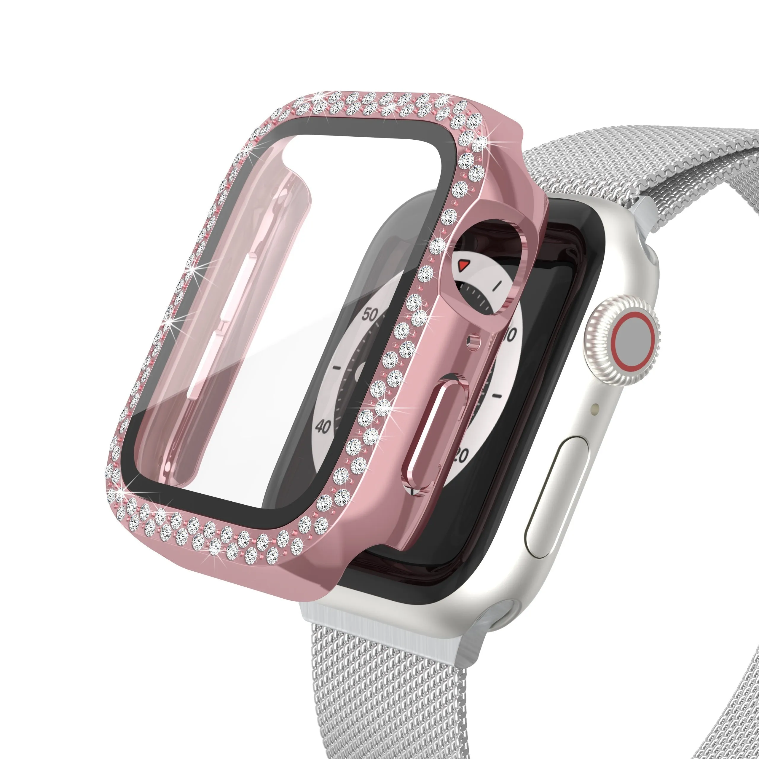 Bling Bumper Case with Screen Protector for Apple Watch 45mm-Assorted Colors