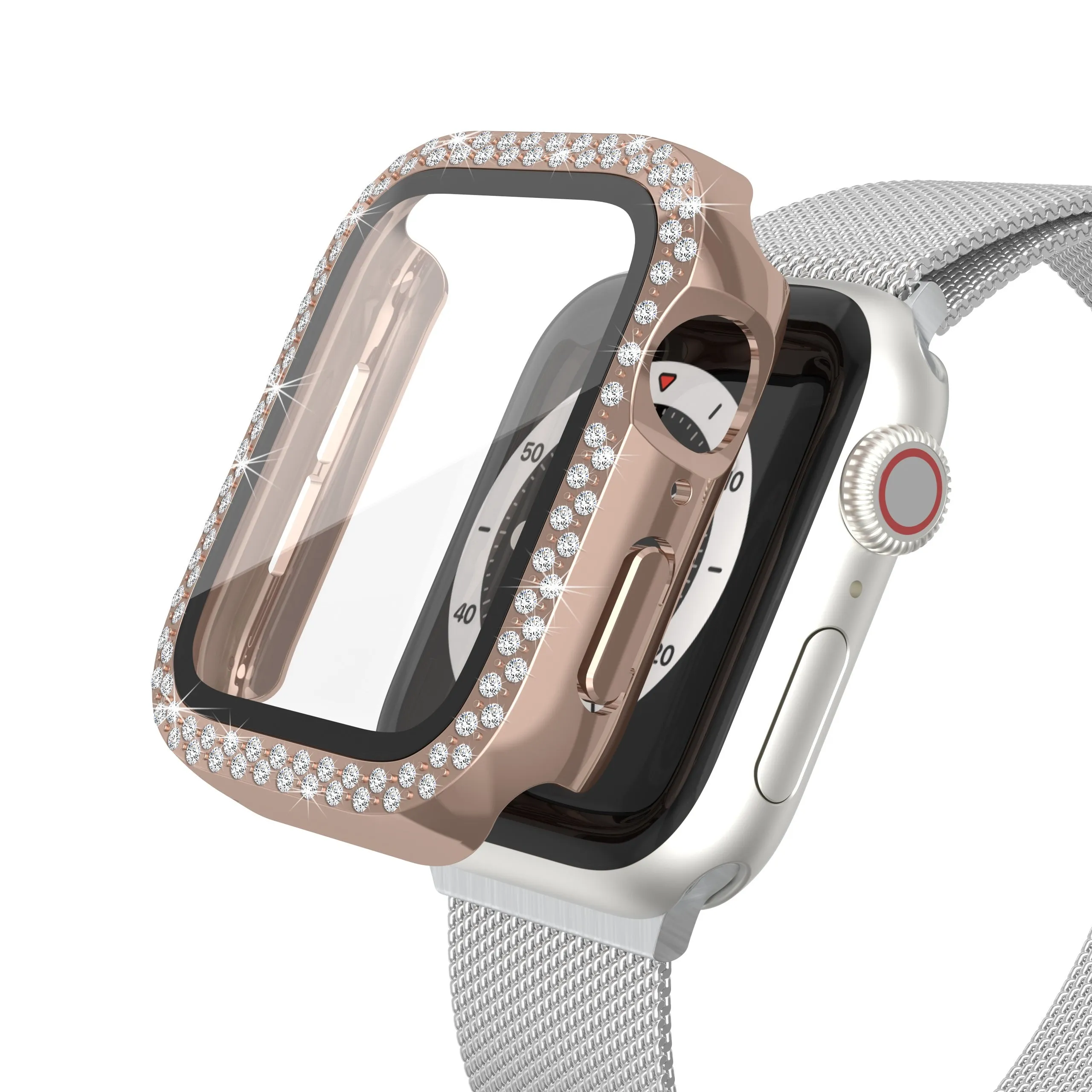 Bling Bumper Case with Screen Protector for Apple Watch 45mm-Assorted Colors