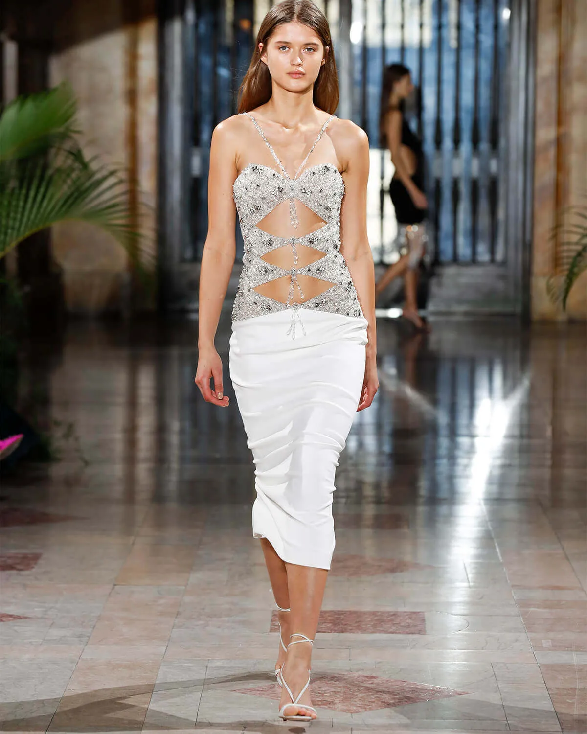 Hand-Beaded Halterneck Dress
