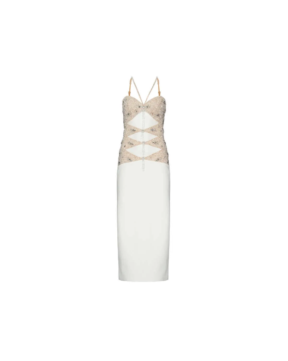 Hand-Beaded Halterneck Dress