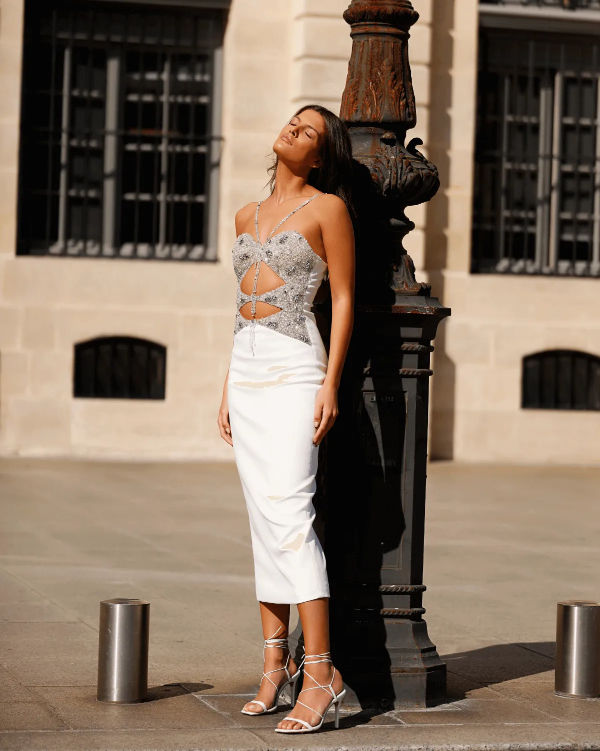 Hand-Beaded Halterneck Dress