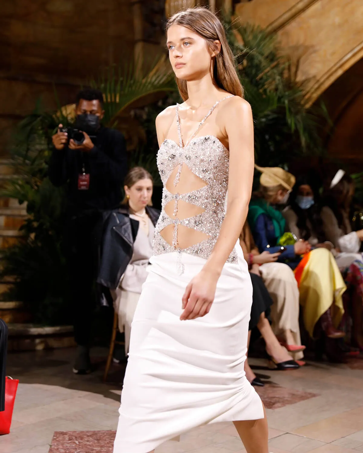Hand-Beaded Halterneck Dress