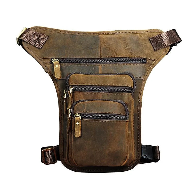 Men's Retro Outdoor Cell Phone Camera Waist Bag
