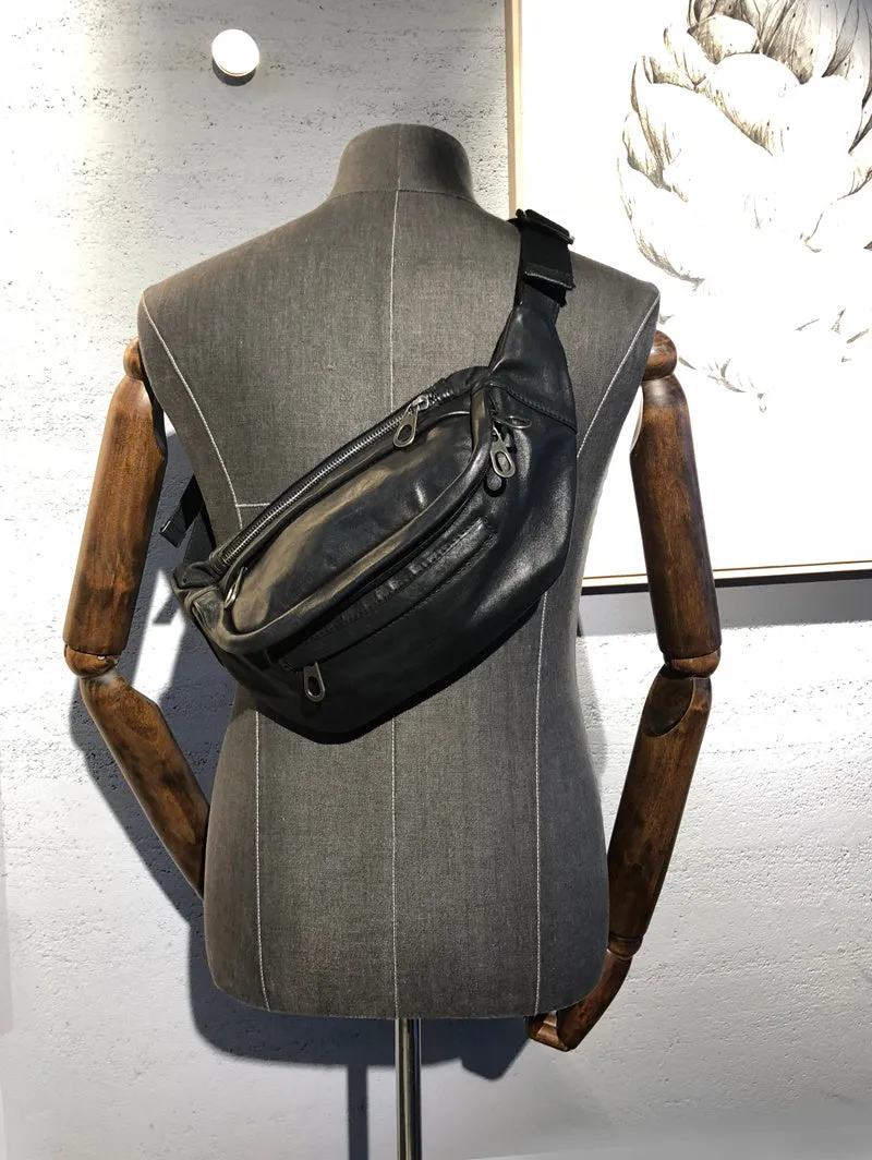 New Vintage Cowhide Cross-body Bag For Men