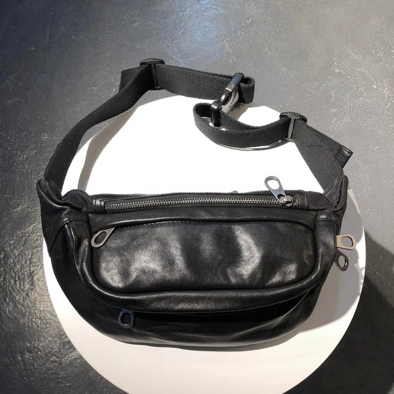 New Vintage Cowhide Cross-body Bag For Men