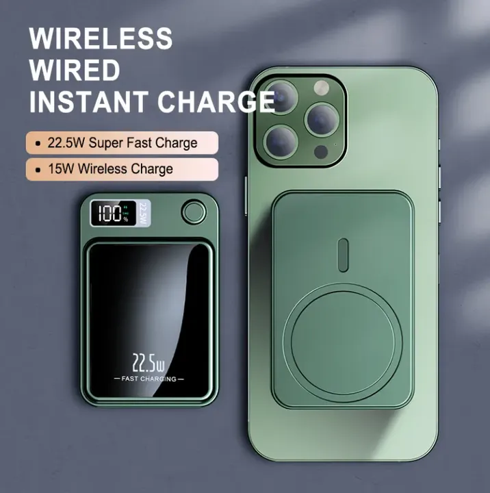 Wireless Magnetic Power Bank . بنك طاقة ممغنط لاسلكي